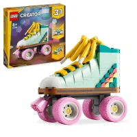 LEGO 31148 Creator 3en1 Les Patins a Roulettes Rétro, Jouet avec Mini-Skateboard et Boombox, Décoration Rétro(m-1)