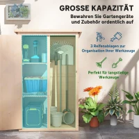 Outsunny tuinhuisje gereedschapsschuurtje gereedschapsschuurtje met planken gereedschapsschuurtje opbergschuurtje voor tuinspar natuurlijk hout 75 x 56 x115 cm(m-4)