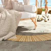 Outsunny Rolka Chodnikowa Ścieżka Ogrodowa, odporna na warunki atmosferyczne, drewno świerkowe, 120 x 47 x 1 cm, Natur(m-3)