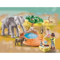PLAYMOBIL 71294 Explorateurs avec animaux de la savane, Wiltopia, Avec 1 éléphant et des animaux, Des 4 ans(m-2)