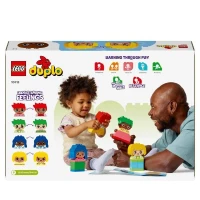 LEGO 10415 DUPLO My First Fortes Émotions et Grands Sentiments, Jouet pour Bébés, 23 Briques Colorées et 4 Personnages(m-6)