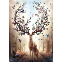 Puzzle 1000 pieces Cerf Fantaisie, Adultes et enfants dés 14 ans, Puzzle de qualité supérieure, 12000459, Ravensburger(m-1)