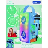 Lexibook - Enceinte Bluetooth Stitch avec micro - Effets lumineux multicolores - Des 3 ans - Port de carte SD/TF - Des 3 ans(m-5)