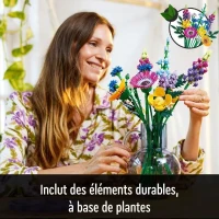 LEGO Icons 10313 Bouquet de Fleurs Sauvages, Plantes Artificielles avec Coquelicots, pour Adultes(m-6)