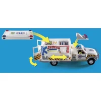 PLAYMOBIL 70936 Ambulance américaine avec secouristes et blessé, City Action, Les Secouristes(m-6)