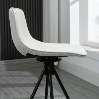 HOMCOM Set de 2 Taburete Înalte pentru Bucătărie cu Șezut Rotativ, Taburete de Bar Tapițate, 41,5x47,5x90 cm, Gri Deschis(m-4)