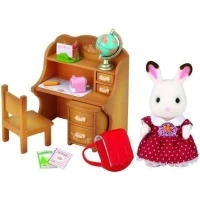 Bureau pour enfant Sylvanian Families - Soeur Lapin Chocolat - Accessoires inclus(m-2)