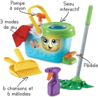 VTECH - 1,2,3 Imite-Moi - P'tit Chariot de Ménage Magi'clean - Jouet d'Imitation Enfant(m-4)