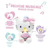 Hello Kitty Peluche Interactive Anniversaire +/- 26 cm - JEMINI - Musique, bougie et rire interactifs.(m-4)