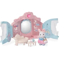 Coffret de Jeu - SYLVANIAN FAMILIES - Dressing de Princesse - Carrosse et Fille Lapin Neige(m-3)