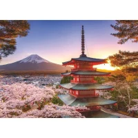 Puzzle 1000 pieces Cerisiers en fleurs du Mont Fuji, Adultes et enfants, Des 14 ans, Puzzle de qualité supérieure, 12000582, Ravensb(m-1)