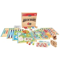 JEUJURA Coffret de Jeux de société traditionnels - Coffret en bois(m-5)