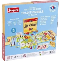 JEUJURA Coffret de Jeux de société traditionnels - Coffret en bois(m-4)