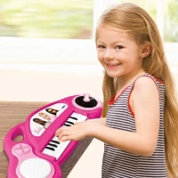 Piano électronique pour enfants Barbie avec effets lumineux et microphone - 24 touches(m-5)