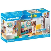 PLAYMOBIL 71611 Salle de bains avec douche et baignoire, My Life, Maison d'architecte, 55 pieces, Des 4 ans(m-1)