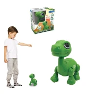 Power Puppy Mini - Robot dinosaure avec effets lumineux et sonores, contrôle par claquement de main, répétition(m-4)