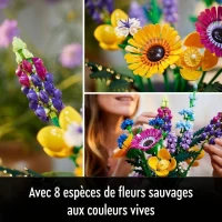 LEGO Icons 10313 Bouquet de Fleurs Sauvages, Plantes Artificielles avec Coquelicots, pour Adultes(m-4)