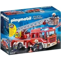 PLAYMOBIL 9463 Camion de pompiers, Avec échelle pivotante, City Action, des 4 ans(m-1)
