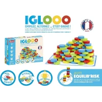 Iglooo 100 Pieces - JEUJURA - Jeu d'Adresse et de Logique avec Palets et Tapis, Regles des Jeux Incluses(m-3)