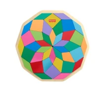 Fisher-Price-Puzzle Mandala en Bois-Puzzle 40 pieces motif géométrique HXT94(m-3)