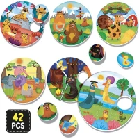 Jeu de logique - LISCIANI - Montessori Baby Round Puppies - Associer chiots et meres - Découverte des animaux(m-2)