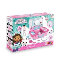 Smoby - Gabby et la Maison Magique - Valise beauté  facile a transporter - 13 accessoires inclus : coiffure, onglerie, maquillage -(m-6)