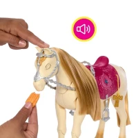 LES MYSTeRES DE BARBIE - a la Poursuite du Cheval Perdu Barbie et son cheval Tornade, HXJ42(m-6)