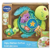 VTECH BABY - Play Green - Juju, Maman Tortue - Éveil des Sens (Bouteilles Plastique Recyclées)(m-6)