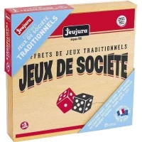 JEUJURA Coffret de Jeux de société traditionnels - Coffret en bois(m-3)