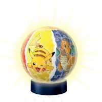 Puzzle 3D Ball illuminé Pokémon - Ravensburger - 72 pieces numérotées - Socle lumineux - A partir de 6 ans(m-2)