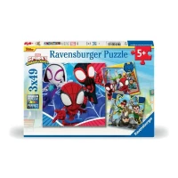 Puzzles 3x49 pieces Spidey, le lanceur de toile, Spiderman, Des 5 ans, 00005730, Ravensburger(m-1)