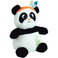 Peluche bouillotte INDIAN PANDA - JEMINI - H 21 cm - Blanc et noir - Bébé(m-1)