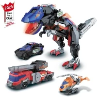 Jouet assemblable VTECH SWITCH & GO COMBO - TRIO, le méga T-Rex SOS (3 en 1) pour enfant de 4 ans et plus(m-1)