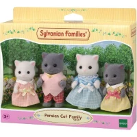 SYLVANIAN FAMILIES - Famille chat persan - 4 personnages articulés et habillés - Pour enfants a partir de 3 ans(m-3)