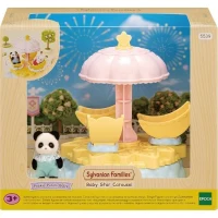 Figurines miniatures - SYLVANIAN FAMILIES - Le carrousel étoilé avec bébé panda(m-1)