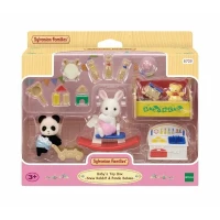 Figurines miniatures - SYLVANIAN FAMILIES - Le coffre a jouets des bébés(m-1)