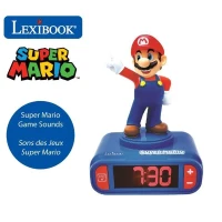 Réveil veilleuse digital LEXIBOOK - Super Mario - 3D lumineux et sonore - Bleu et rouge - Enfant(m-2)