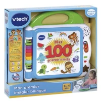 Livre Interactif - VTECH - Mon Imagier Bilingue - 100 Mots - Bébé - 3 Modes de Jeu(m-4)