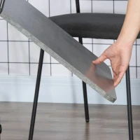 HOMCOM Masă Rabatabilă pentru Maxim 6 Persoane cu 2 Sertare, Dulap și Raft Posterior, 120x60x76.5 cm, Gri(m-9)