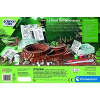 Clementoni - Sciences et jeu - Le monde des dinosaures - Terrarium a créer + 3 figurines dinosaures - Fabriqué en Italie(m-3)