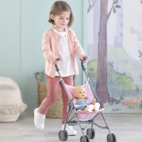 Accessoire poupon - COROLLE - Poussette canne rose pour poupon 30, 36 et 42cm - Des 3 ans(m-4)