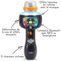 Microphone pour enfant - VTECH - Super Micro Magic'Fun - Bluetooth et effets sonores(m-4)