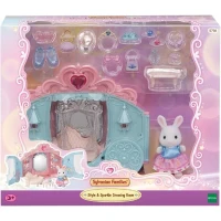 Coffret de Jeu - SYLVANIAN FAMILIES - Dressing de Princesse - Carrosse et Fille Lapin Neige(m-1)