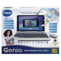 Ordinateur VTECH Genio - Pour les enfants de 5 a 12 ans - Gris - Plus de 50 activités et applications(m-4)