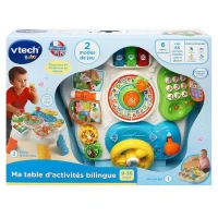 Table d'activités bilingue VTECH - Ma Table D'Activités Bilingue - Multicolore - 100% bilingue - 9 mois et plus(m-4)