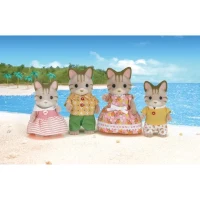 SYLVANIAN FAMILIES - 5180 - Famille Chat Tigre - Les Familles - Articulée et Habillée - A partir de 3 ans(m-1)