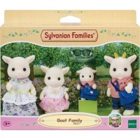 Figurines miniatures - SYLVANIAN FAMILIES - La famille Chevre - 4 personnages articulés et habillés avec soin(m-1)