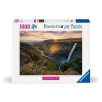 Ravensburger-Puzzle 1000p-La cascade Háifoss, Islande (Highlights)-Adultes&enfants-Des 14 ans-Puzzle de qualité supérieure-12000110(m-2)