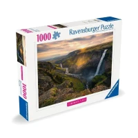 Ravensburger-Puzzle 1000p-La cascade Háifoss, Islande (Highlights)-Adultes&enfants-Des 14 ans-Puzzle de qualité supérieure-12000110(m-5)