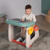 Bureau Petit Ecolier - Smoby - 80 Accessoires Inclus - Vert - 63 X 69 X 58 - Des 3 ans(m-4)